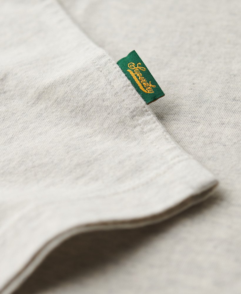 oversized essential logo retro striped t-shirt in lightning grey grindle