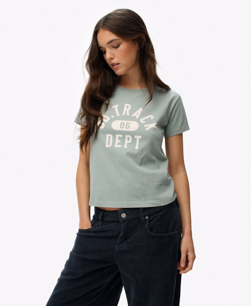 Getailleerd T-shirt met sportieve print