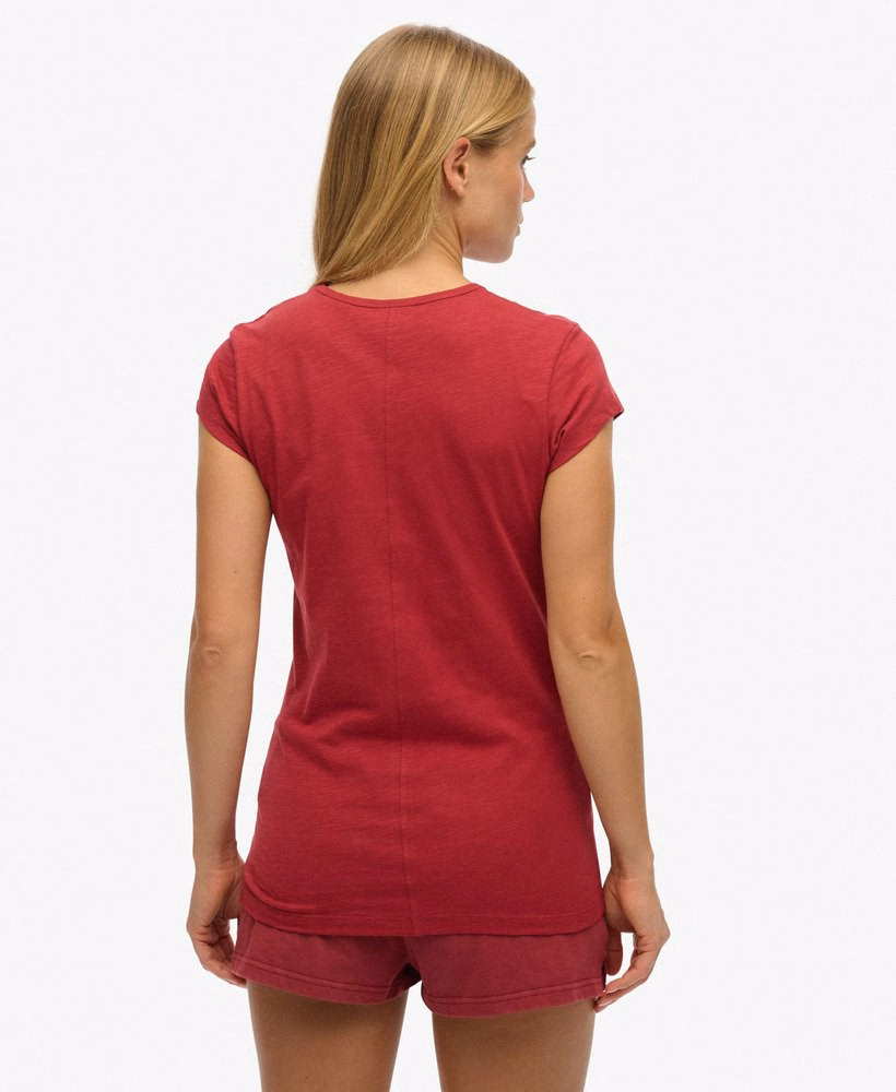 Athletic Essential T-shirt met slubstructuur