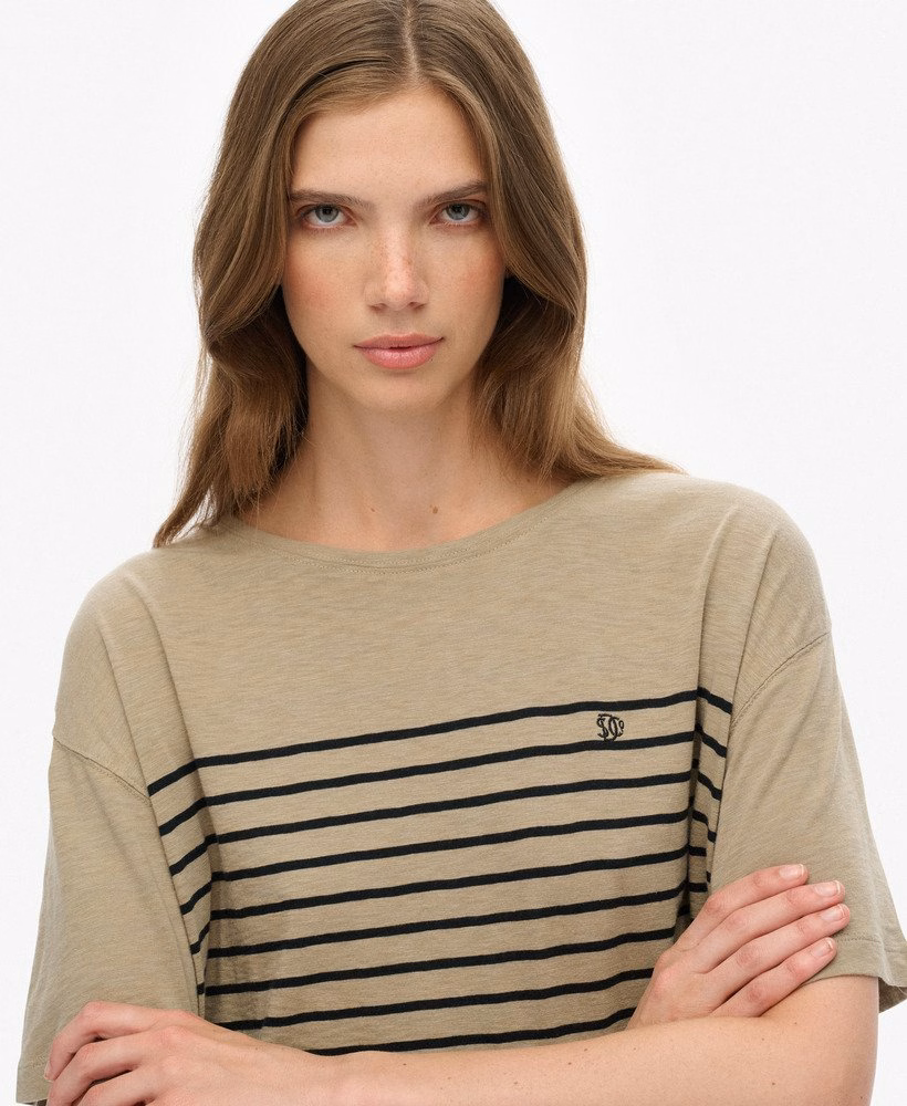 Studios T-shirt met verlaagde schouders