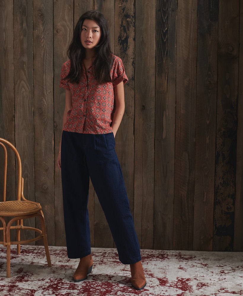 limited edition dry block print shirt in roestbruine print