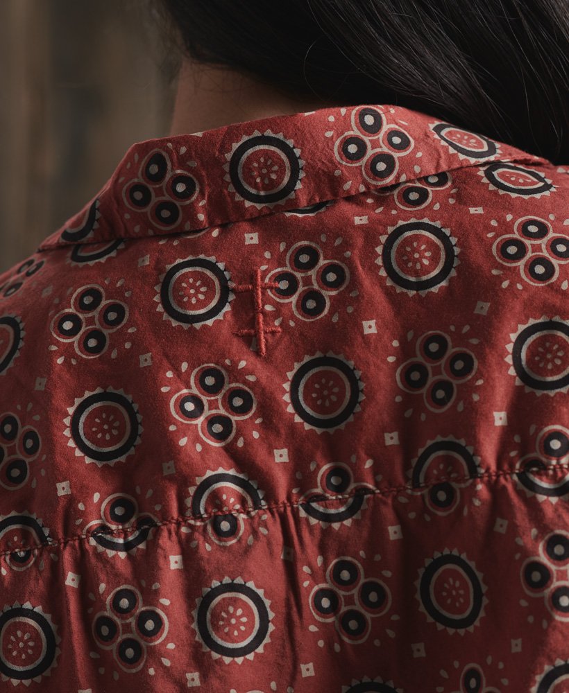 limited edition dry block print shirt in roestbruine print