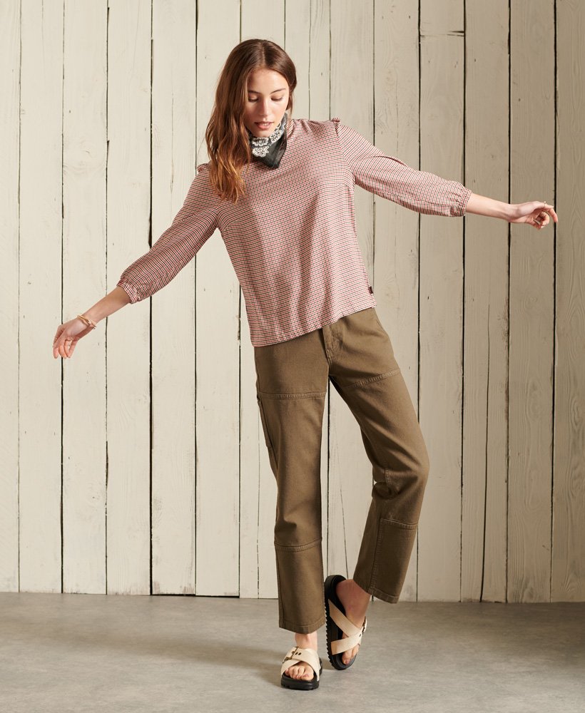 kimmy top in multi houndstooth