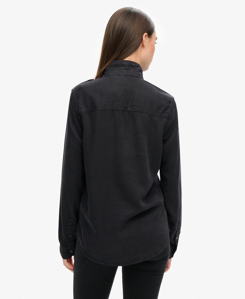 militair overhemd in bison black
