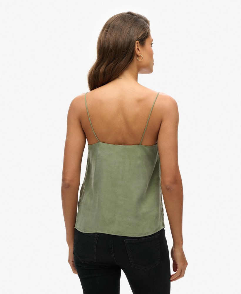 cami-top met wimperrand in thyme