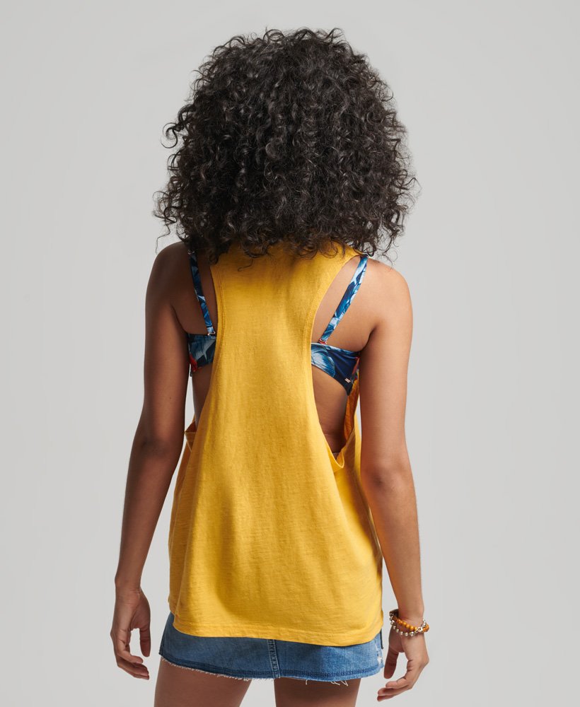 vintage cali stripe vest in pigmentgeel