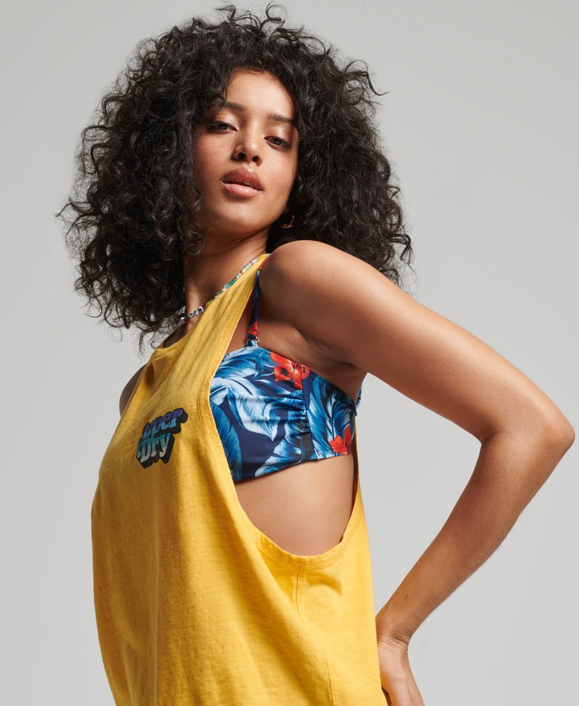 vintage cali stripe vest in pigmentgeel
