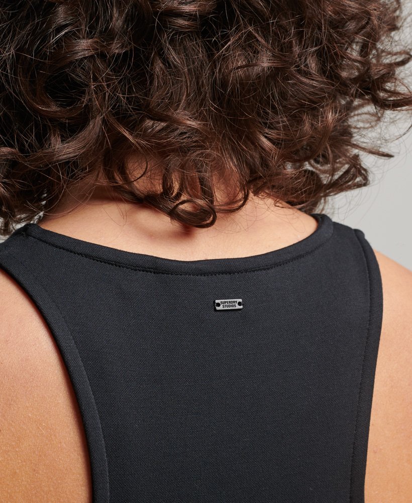 studios jersey racer tanktop in zwart