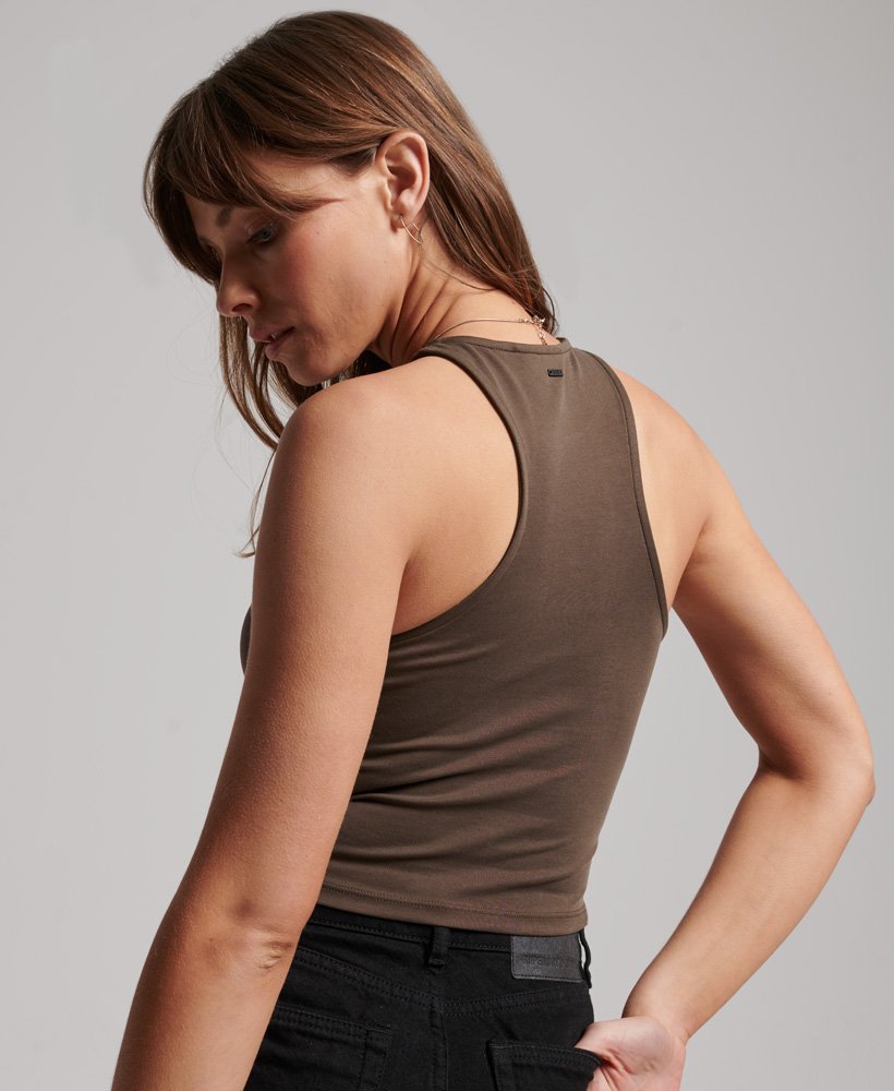 studios jersey racer tanktop in bracken brown