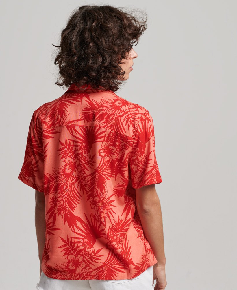 strandresortshirt in hawaïaans koraal