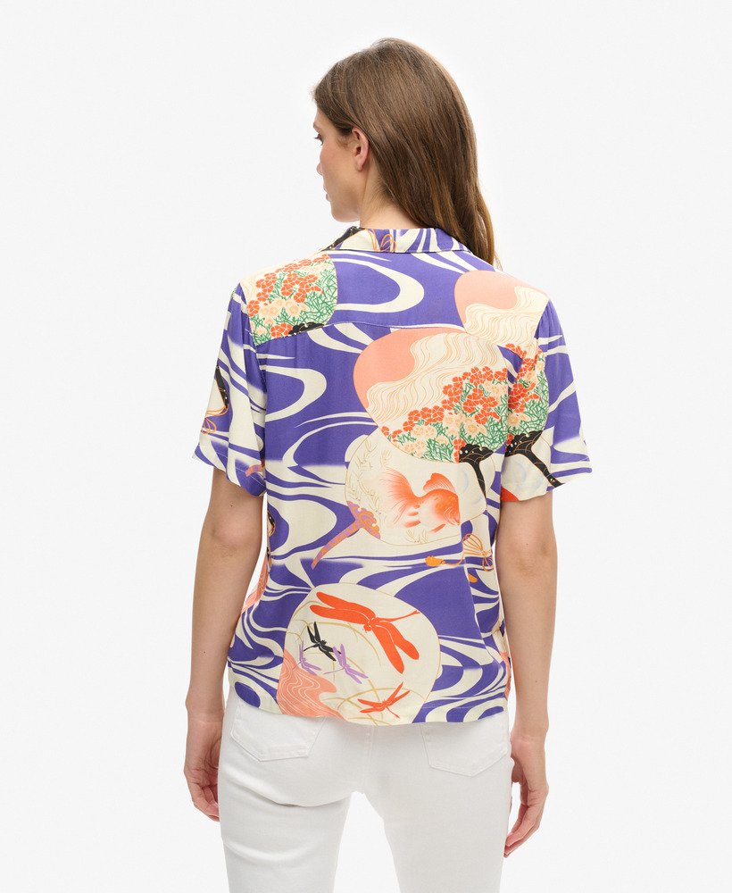 strandresortshirt in ryusui-blauw