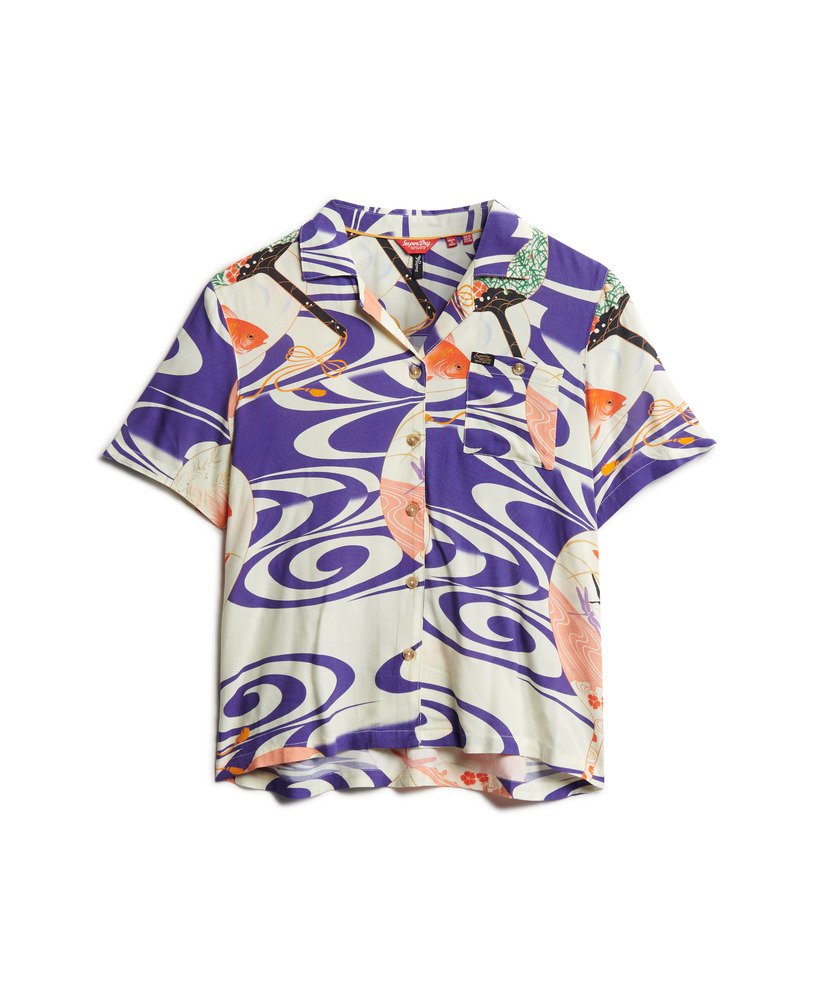 strandresortshirt in ryusui-blauw