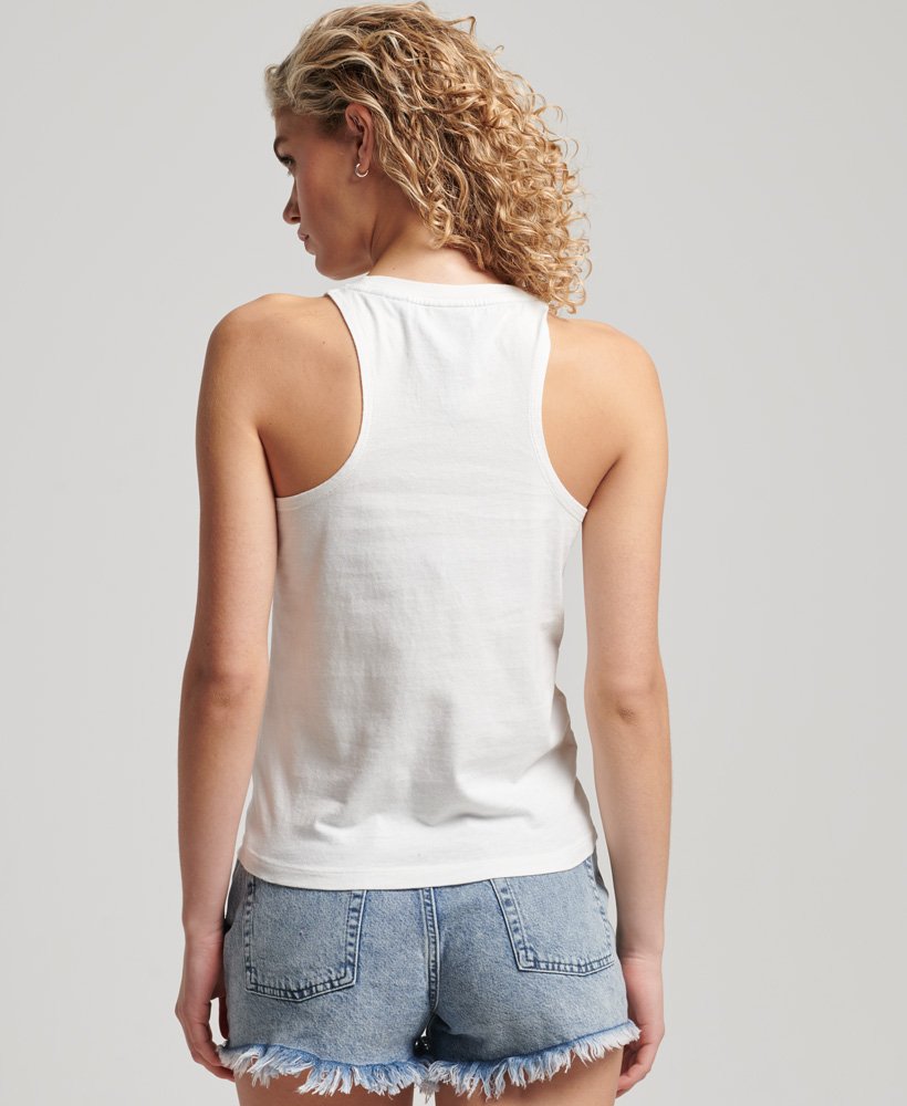 vintage city souvenir vest in ecru