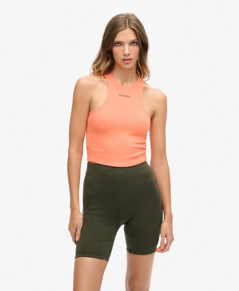 code tech racer vest top in pastelline coral