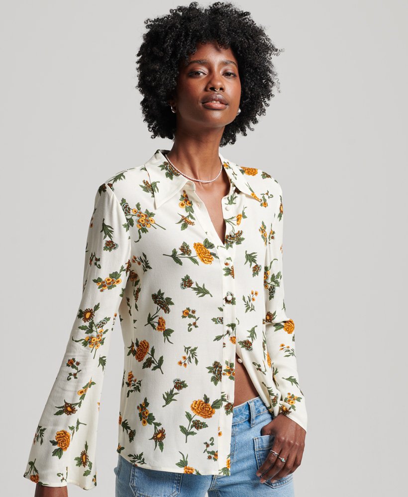 studios seventies shirt met fleur optic print