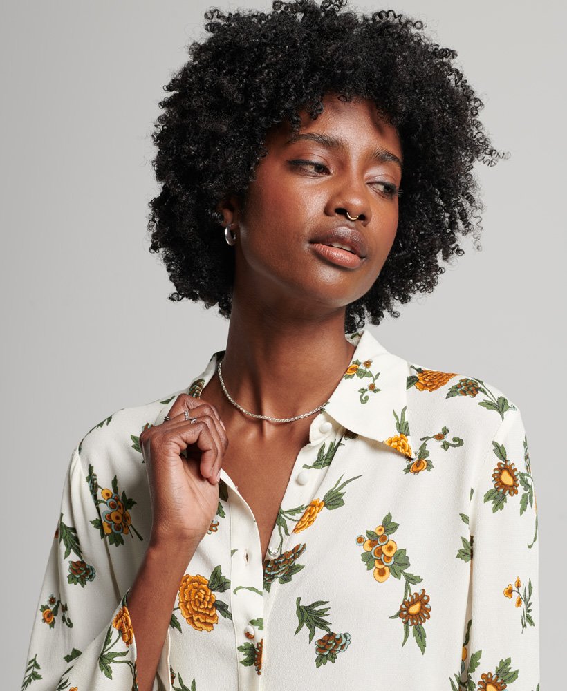 studios seventies shirt met fleur optic print