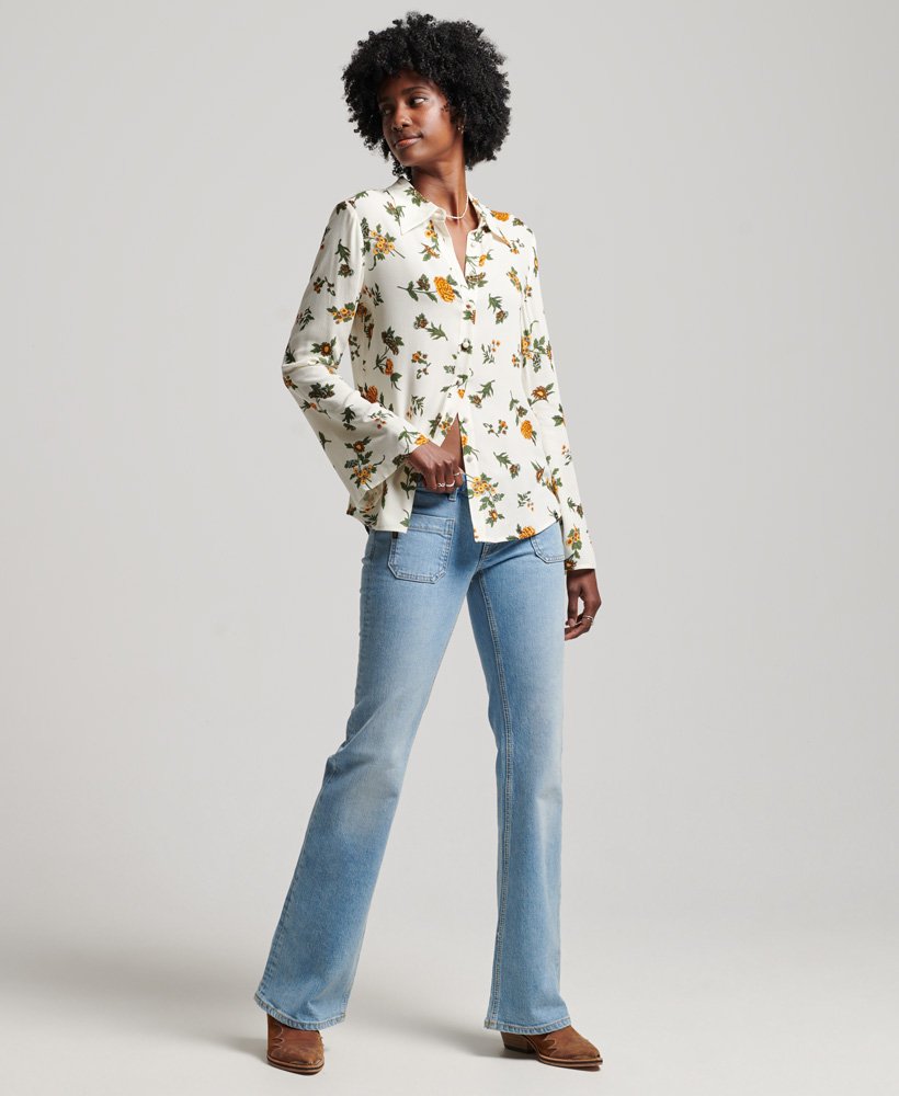 studios seventies shirt met fleur optic print