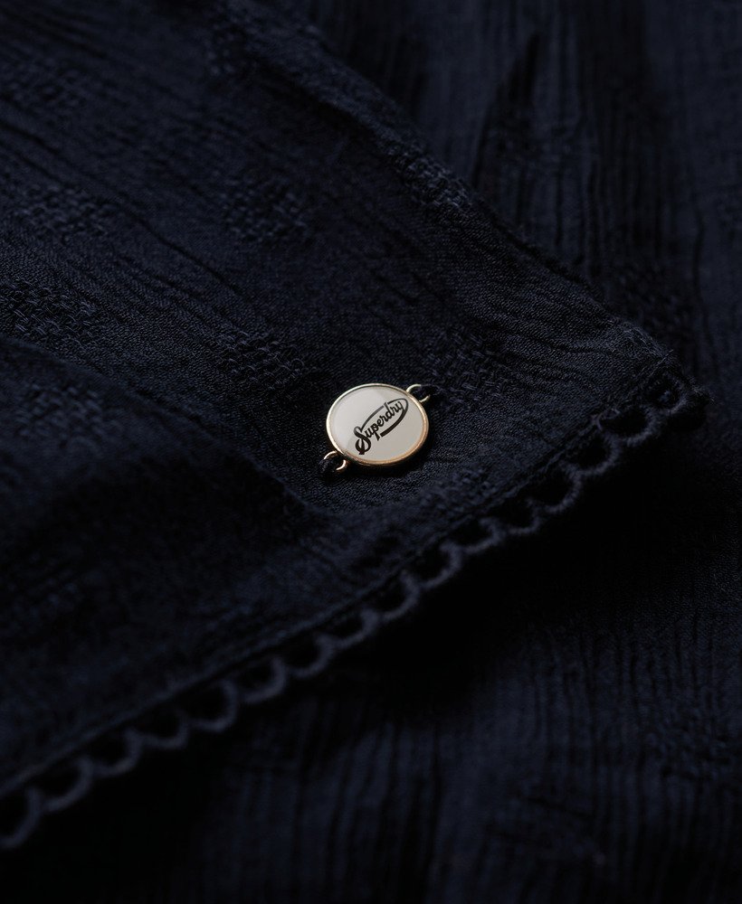 cami top met ladderrand in eclipse navy