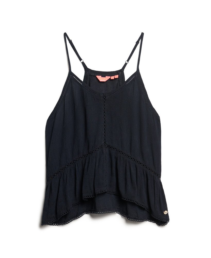 cami top met ladderrand in eclipse navy