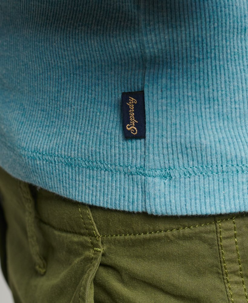 athletic essentials vesttop met kanten afwerking in air blue