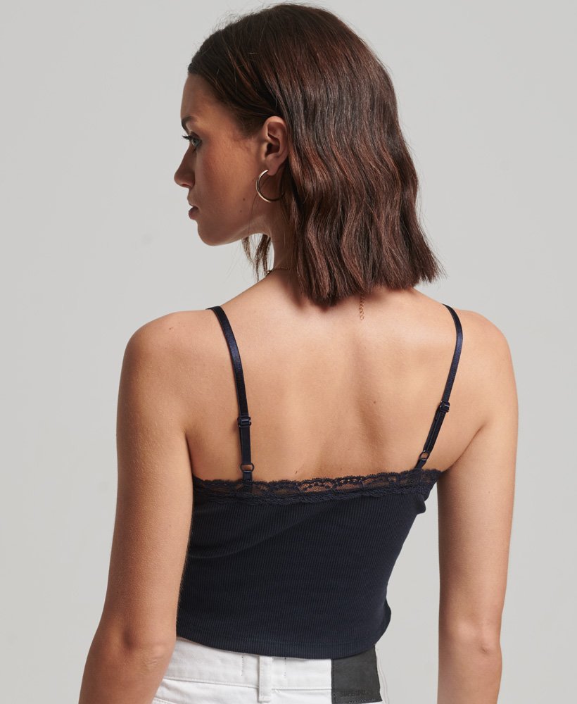 cami-top met ribkantafwerking in eclipse navy