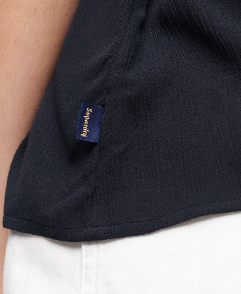 geborduurd camisole-topje in eclipse navy