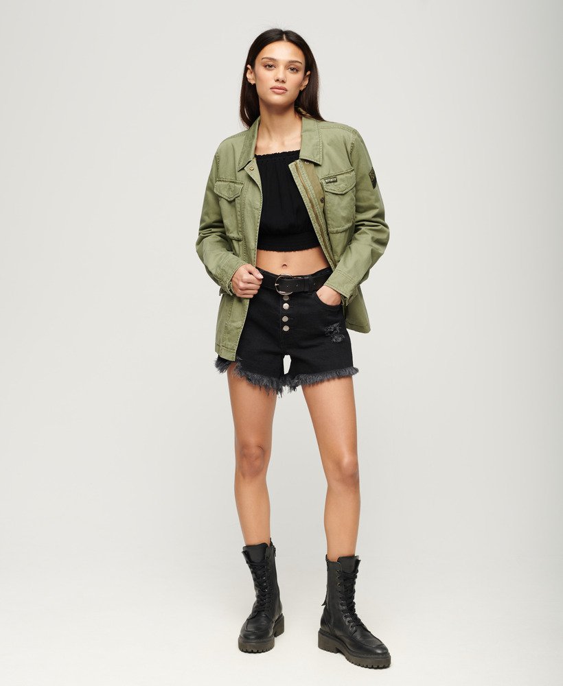 geplooide crop top met korte mouwen in zwart