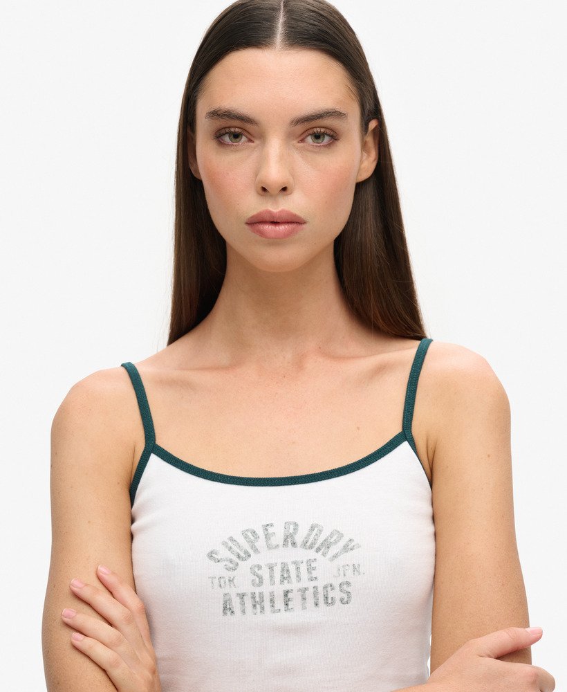 athletic essentials crop cami top in optic