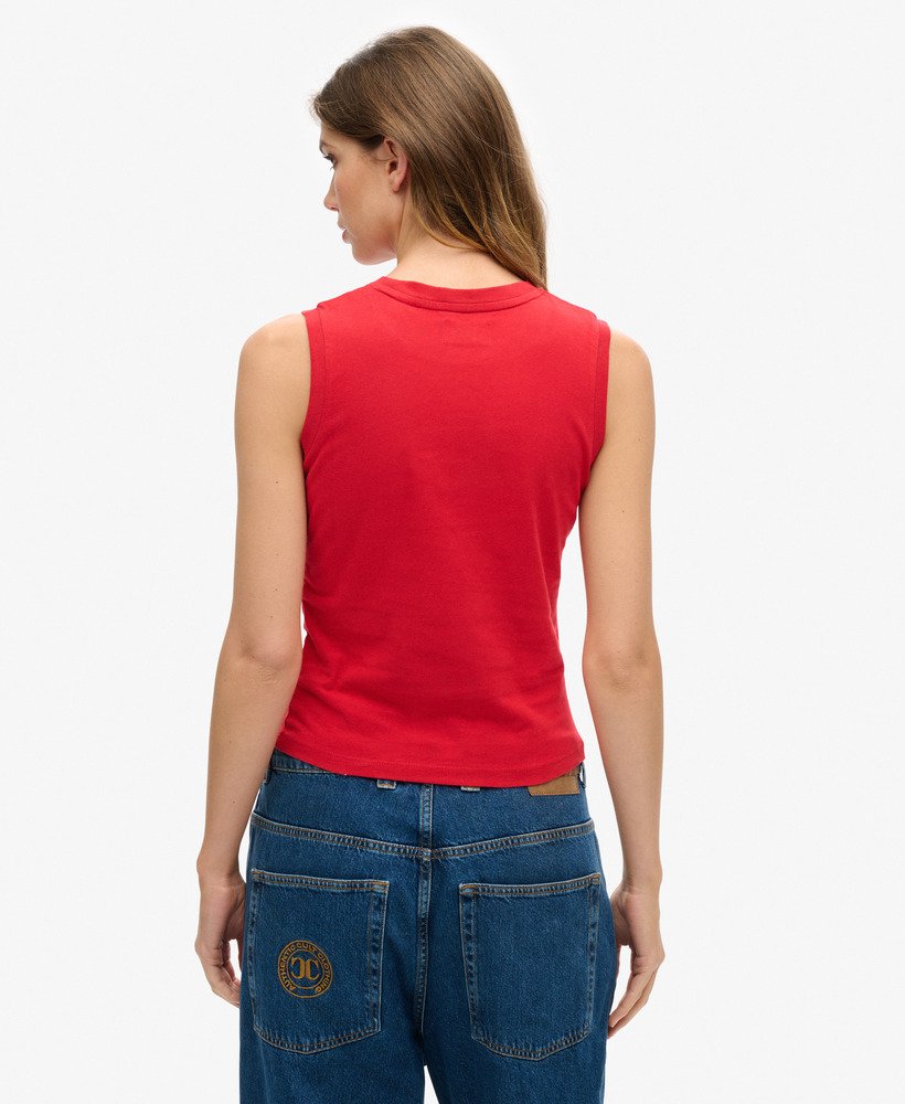 tattoo-vest met strasssteentjes in risk red
