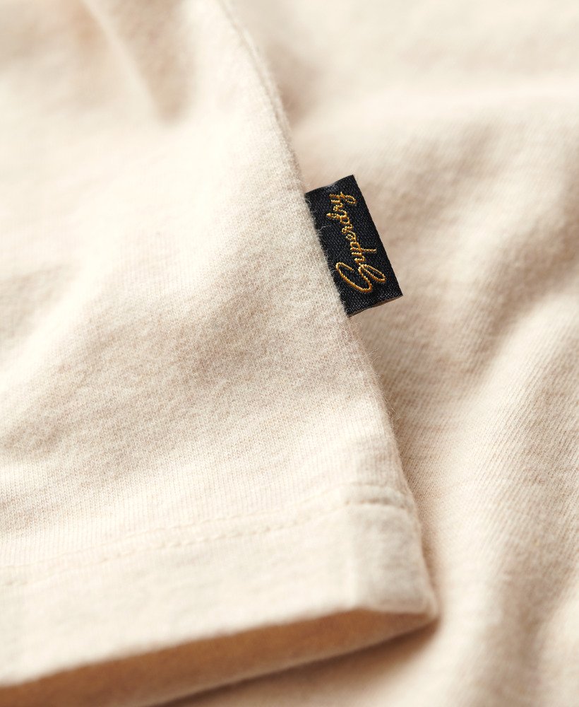 essential logo baseballtop met lange mouwen in fusion corallight oat marl
