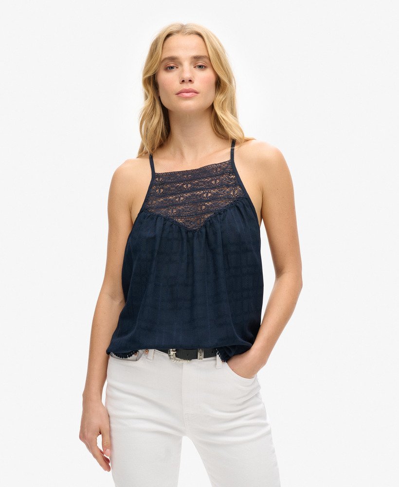 kanten camisole strandtop in eclipse navy