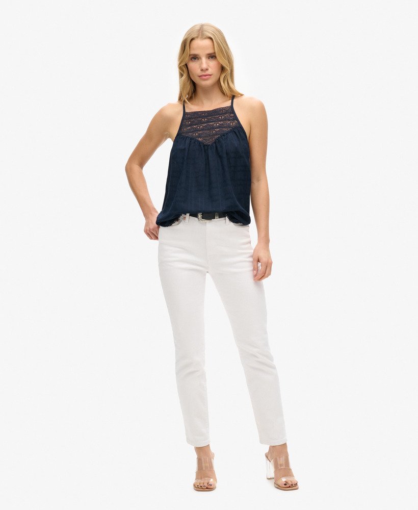 kanten camisole strandtop in eclipse navy