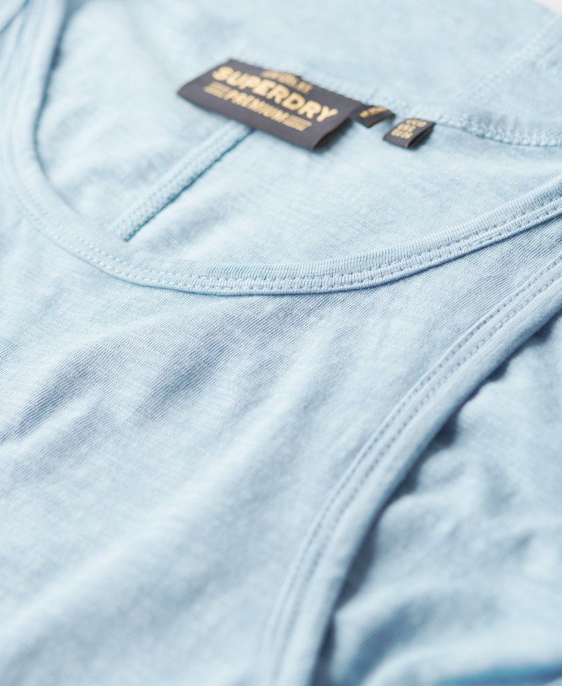 geplooide tanktop in forever blue