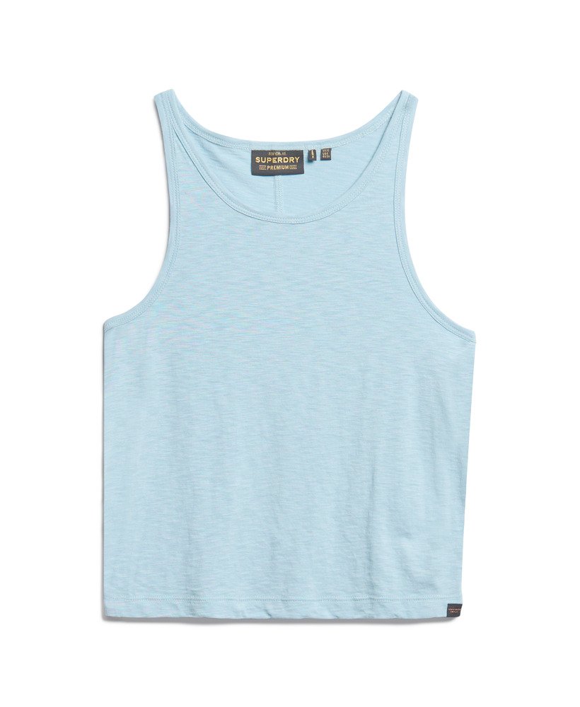 geplooide tanktop in forever blue