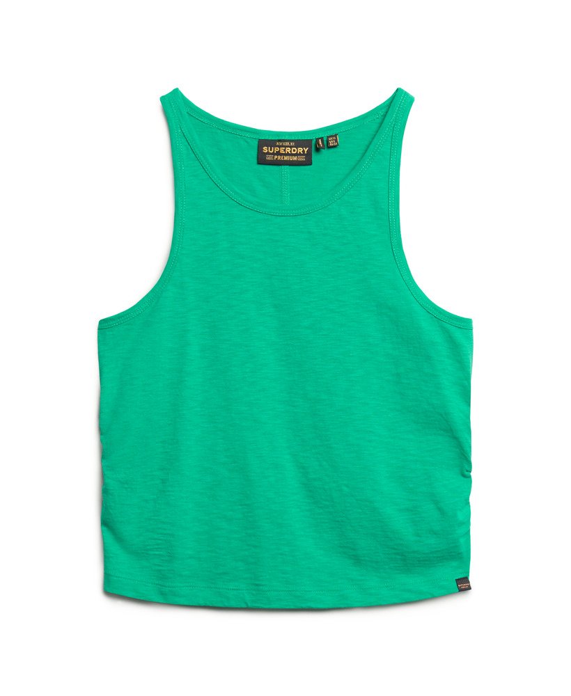 geplooide tanktop in zomergroen