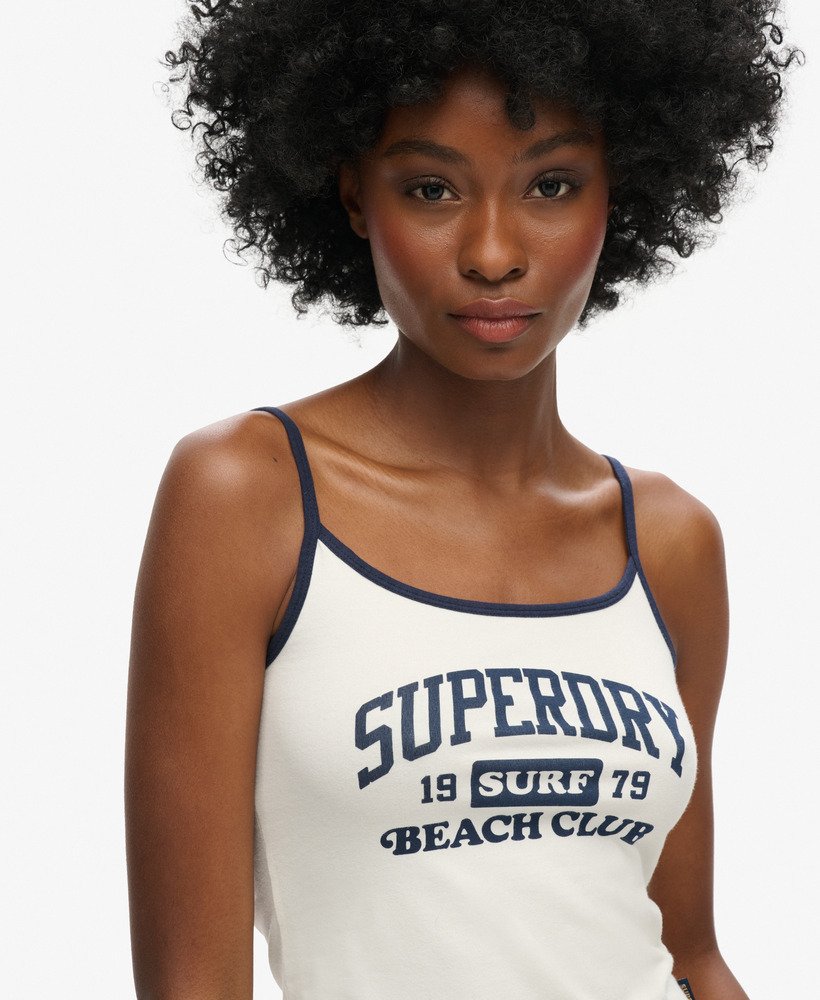 athletic essentials merk cami top in gebroken wit