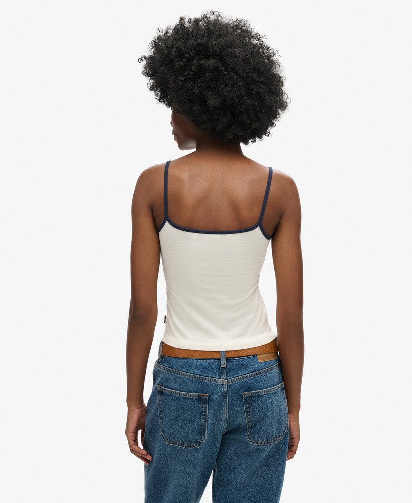 athletic essentials merk cami top in gebroken wit
