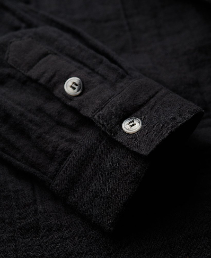 lange strandblouse in zwart