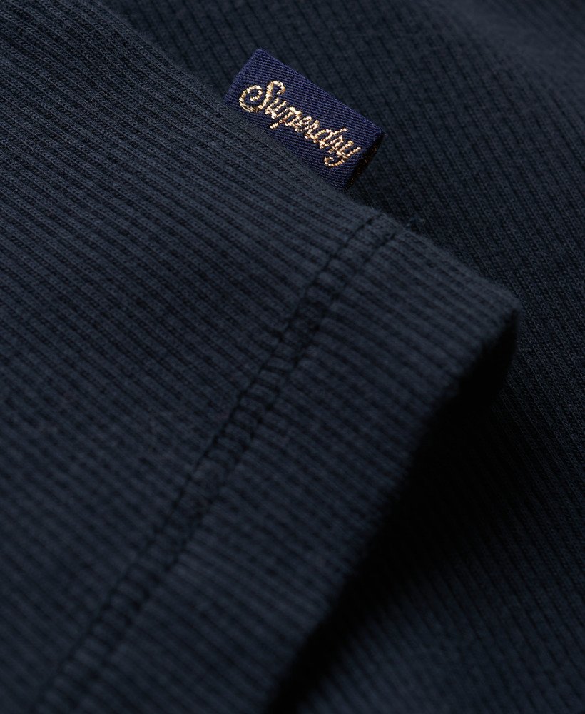 athletic essentials button down vest top in eclipse navy