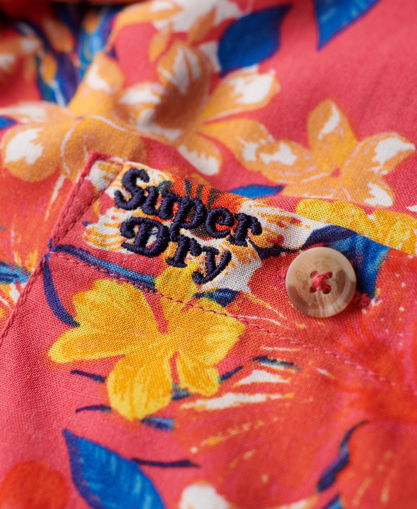 strandresort shirt in roze anemoon