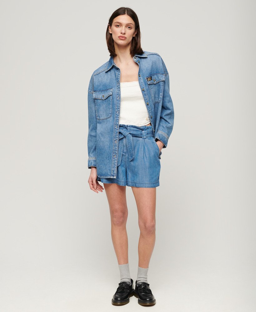 bandeau top met smokwerk in gebroken wit.