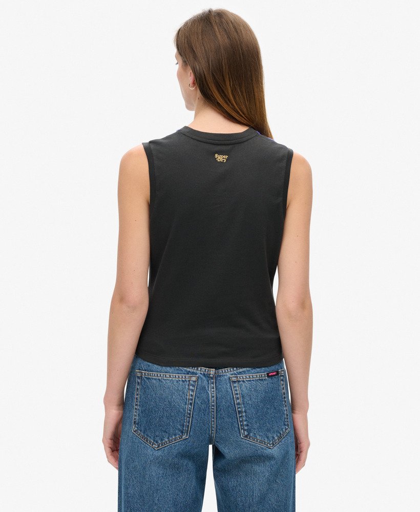 sub print vest top in four aces aop