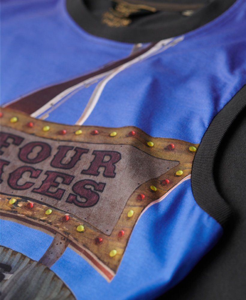 sub print vest top in four aces aop