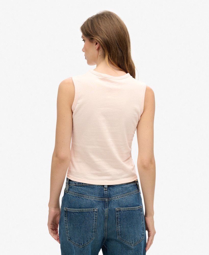 superdry x komodo vintage vest top in pink clay