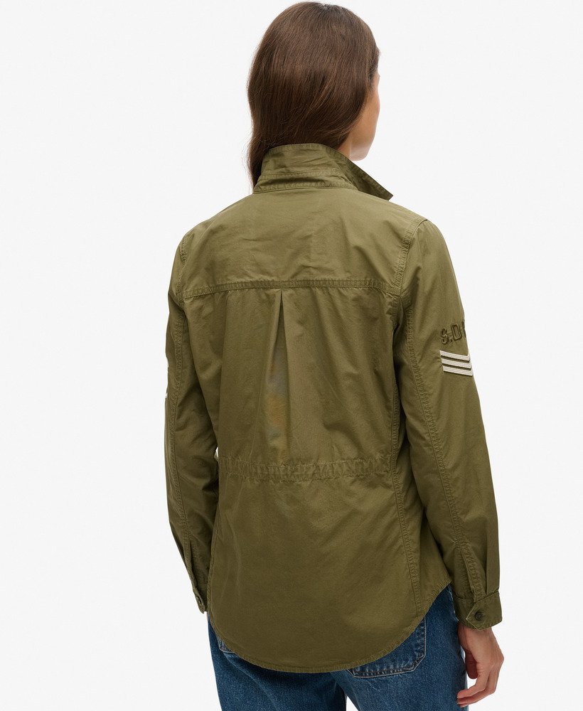 militair overhemd in donkergroene kleur