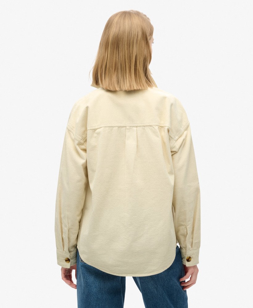 grof corduroy overshirt in berkenhout