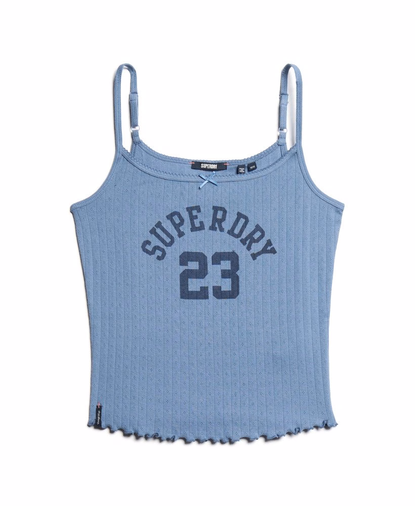 Athletic Essentials Graphic Pointelle Cami Top