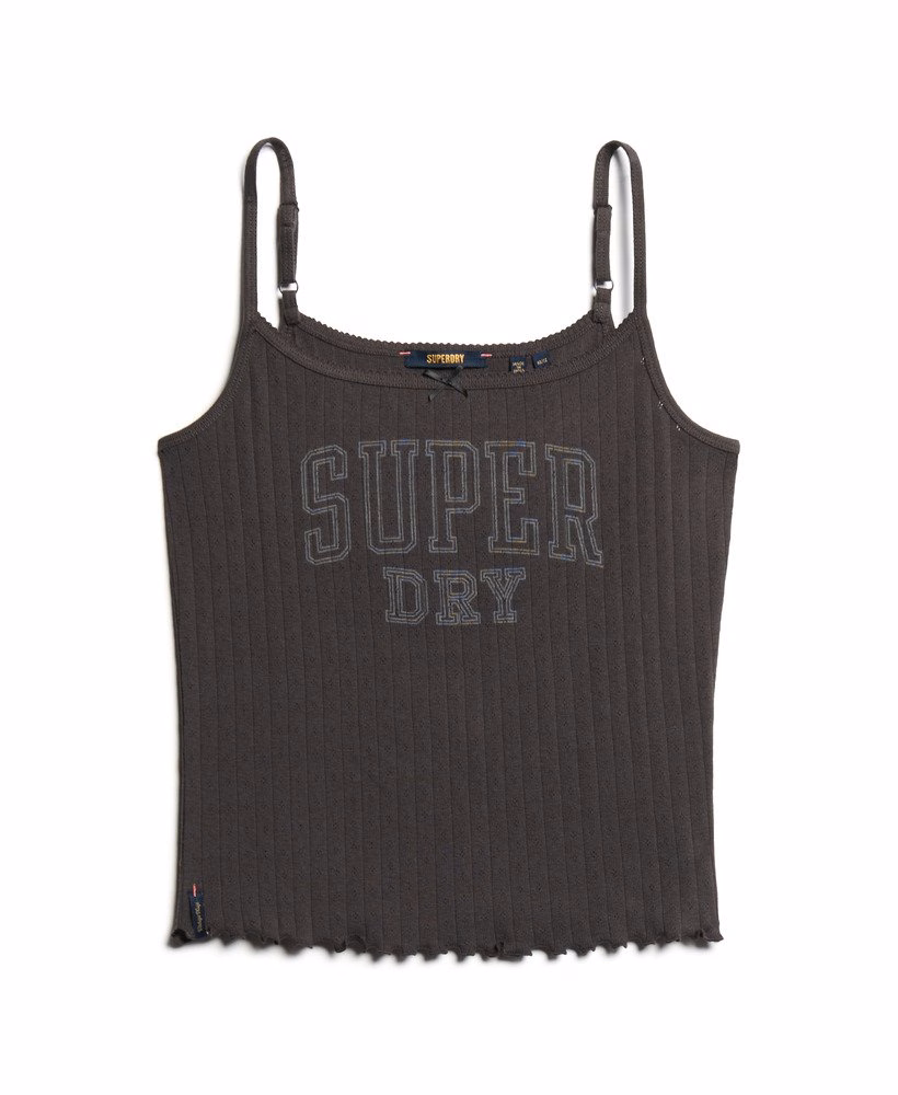 Athletic Essentials Graphic Pointelle Cami Top