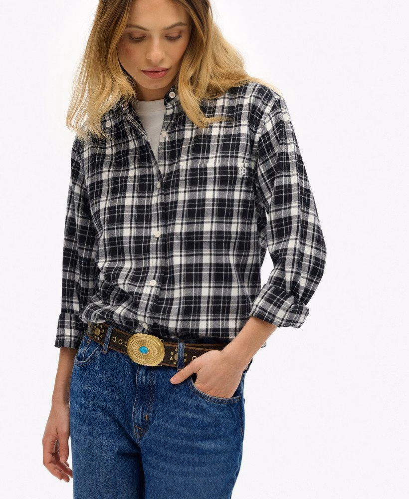 Geruit flanellen boyfriend-shirt