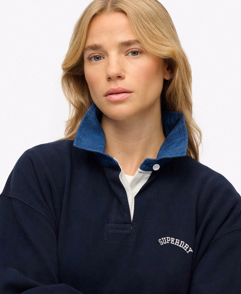 Rugby shirt met grafische print van Athletic Essentials